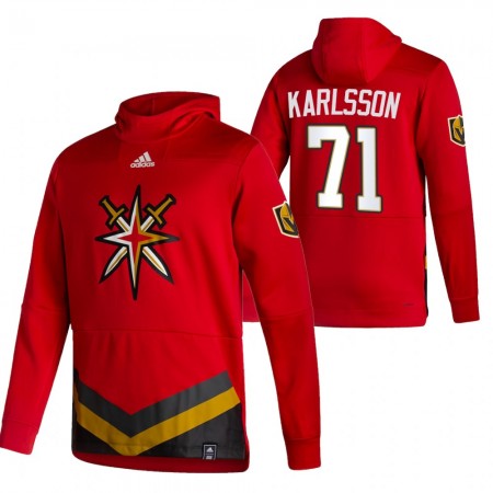 Mænd Vegas Golden Knights William Karlsson 71 2020-21 Reverse Retro Pullover Hooded Sweatshirt